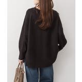 前後2wayオーバーサイズVネックニット | atONE | 詳細画像2 