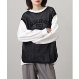 メッシュノースリーブニットトップス | atONE | 詳細画像7