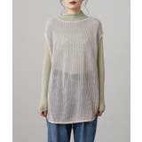 メッシュノースリーブニットトップス | atONE | 詳細画像14