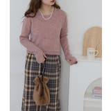 裏起毛指ぬきニットソー | atONE | 詳細画像11