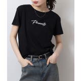 ブラック1 | オーバーサイズシルエットショート丈ロゴプリントTシャツ | atONE