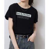 ブラック6 | オーバーサイズシルエットショート丈ロゴプリントTシャツ | atONE