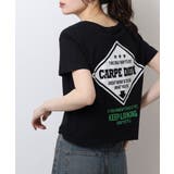ショート丈裾フリンジオーバサイズシルエットロゴプリントTシャツ | atONE | 詳細画像33