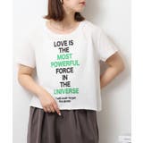 ホワイト6 | ショート丈裾フリンジオーバサイズシルエットロゴプリントTシャツ | atONE