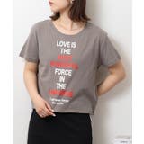 ショート丈裾フリンジオーバサイズシルエットロゴプリントTシャツ | atONE | 詳細画像51
