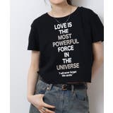 ショート丈裾フリンジオーバサイズシルエットロゴプリントTシャツ | atONE | 詳細画像54