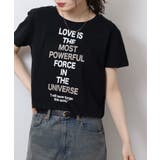ショート丈裾フリンジオーバサイズシルエットロゴプリントTシャツ | atONE | 詳細画像55