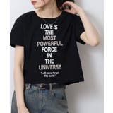 ショート丈裾フリンジオーバサイズシルエットロゴプリントTシャツ | atONE | 詳細画像56