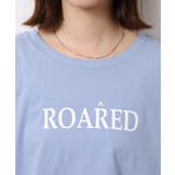 ショート丈裾フリンジオーバサイズシルエットロゴプリントTシャツ | atONE | 詳細画像60