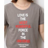 ショート丈裾フリンジオーバサイズシルエットロゴプリントTシャツ | atONE | 詳細画像65