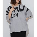 杢グレー | BIGロゴプリントポケット付きドルマンTシャツ | atONE