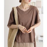 モカ | オーバーサイズVネックTee | atONE