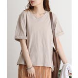 ベージュ | オーバーサイズVネックTee | atONE