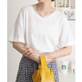 オフホワイト | オーバーサイズVネックTee | atONE