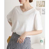 オーバーサイズVネックTee | atONE | 詳細画像27