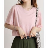スモーキーピンク | オーバーサイズVネックTee | atONE