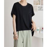 オーバーサイズポケット付きUネックTee | atONE | 詳細画像3