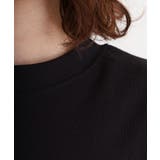 チュニック丈刺繍ロゴモックネックTシャツ | atONE | 詳細画像12 