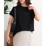 チュニック丈刺繍ロゴモックネックTシャツ | atONE | 詳細画像6 