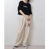 刺繍ロゴ＋バックプリントビッグシルエットTシャツ | atONE | 詳細画像4 