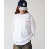 ロゴ刺繍バックロゴプリントオーバーサイズTシャツ | atONE | 詳細画像9 