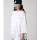 ロゴ刺繍バックロゴプリントオーバーサイズTシャツ | atONE | 詳細画像11 