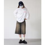 ロゴ刺繍バックロゴプリントオーバーサイズTシャツ | atONE | 詳細画像15 