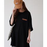ロゴ刺繍バックロゴプリントオーバーサイズTシャツ | atONE | 詳細画像1 