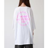 ロゴ刺繍バックロゴプリントオーバーサイズTシャツ | atONE | 詳細画像18 