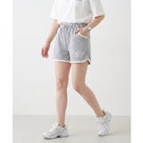 杢グレー | ロゴサイドライン裏毛ショートパンツ | atONE