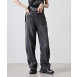 デニムサイドフリンジカーブパンツ | atONE | 詳細画像1