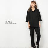 ブラック | 高撥水 男女兼用オープンカラーシャツ上下 | atONE