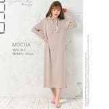 モカ | 綿混ポリ マキシ丈ワンピ | atONE