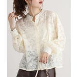 アイボリー | シアージャガードスタンドカラーブラウス | atONE