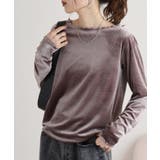 カットベロアメロークルーネックロンT | atONE | 詳細画像6