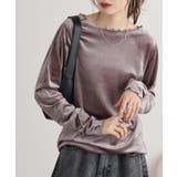 モカ | カットベロアメロークルーネックロンT | atONE