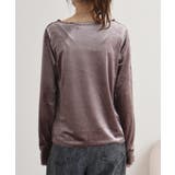 カットベロアメロークルーネックロンT | atONE | 詳細画像19