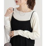 カットベロアメロークルーネックロンT | atONE | 詳細画像1