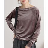 カットベロアメロークルーネックロンT | atONE | 詳細画像5