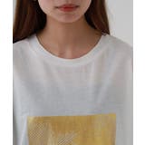 接触冷感 箔かすれプリント カノコ Tシャツ | atONE | 詳細画像17