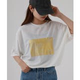 オフホワイト×ゴールド | 接触冷感 箔かすれプリント カノコ Tシャツ | atONE