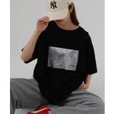 接触冷感 箔かすれプリント カノコ Tシャツ | atONE | 詳細画像1