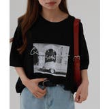 ブラック／シルバー | 接触冷感 箔×ヴィンテージカーフォトプリント カノコ Tシャツ | atONE