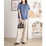 RNクールタッチ接触冷感フレアギャザーブラウス | atONE | 詳細画像16 