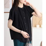 RNクールタッチ接触冷感フレアギャザーブラウス | atONE | 詳細画像5 