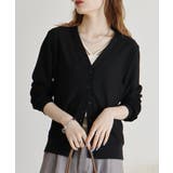 梨地カットVネックカーデ | atONE | 詳細画像11