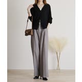 梨地カットVネックカーデ | atONE | 詳細画像13