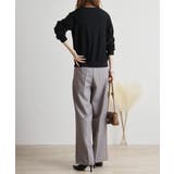 梨地カットVネックカーデ | atONE | 詳細画像14