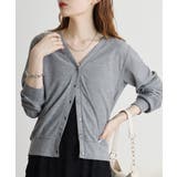 梨地カットVネックカーデ | atONE | 詳細画像6