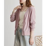 梨地カットVネックカーデ | atONE | 詳細画像17